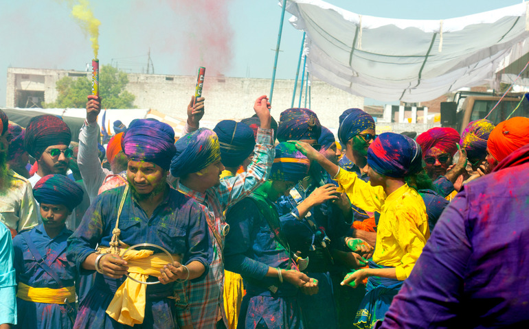 Sikhs celebrating Holla Mohalla in Punjab