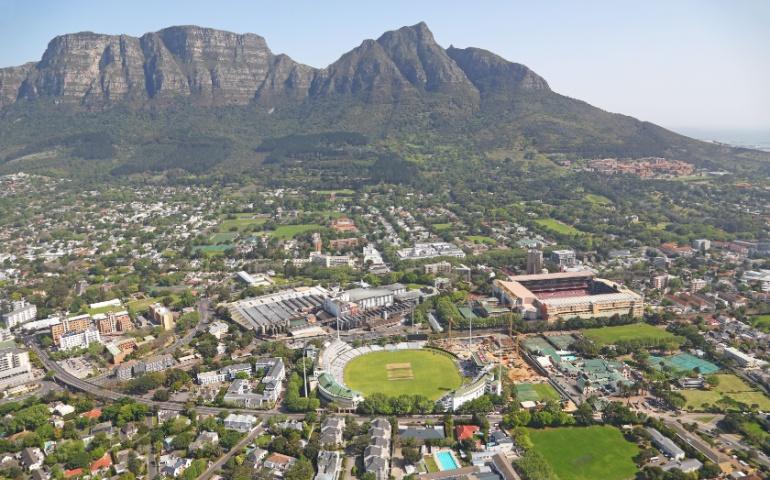 Aerial view of Newlands Cricket Ground