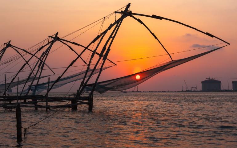 Kochi Chinese fishnets at sunset