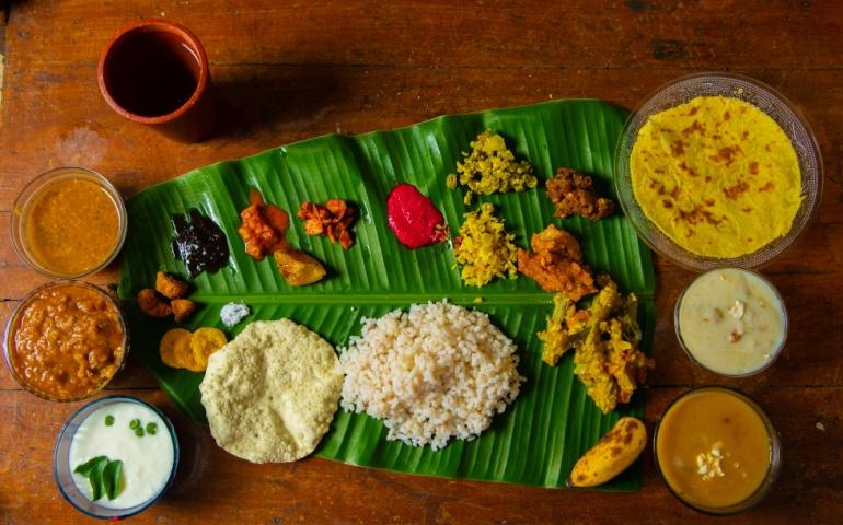 Kerala Special Meals called Sadhya