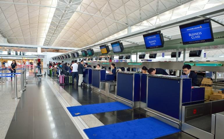 Check-in counters at the Airport