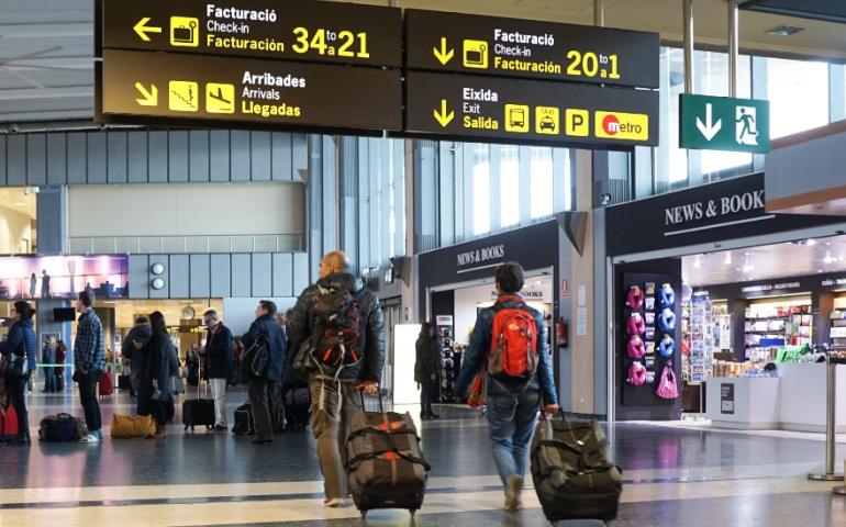 Passengers checking in at the Airport