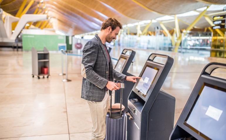 Self-check-in kiosks