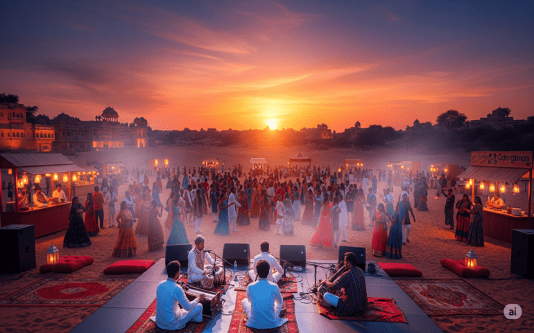 Ragasthan Music festival at Sunset (AI-generated image for representation purposes only)