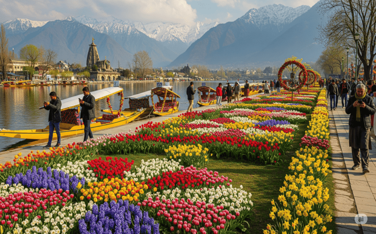 Srinagar flower festival (AI-generated image for representation purposes only)