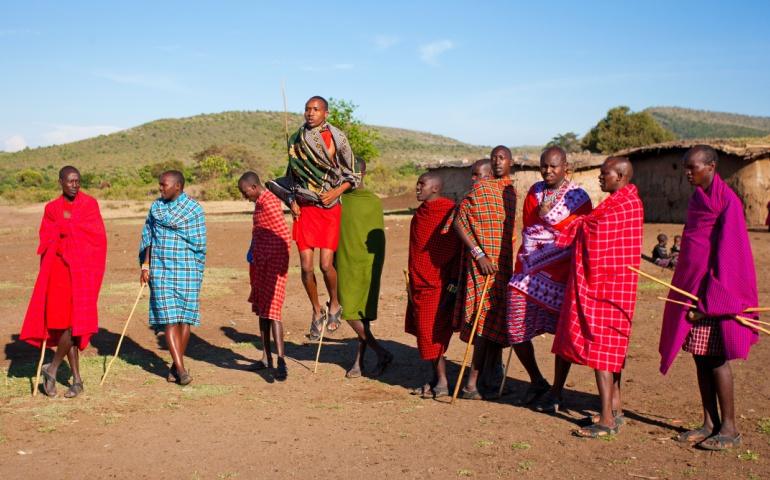  Maasai men Maasai Mara, Kenya