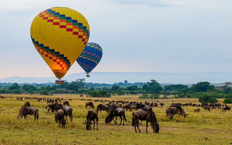 Balloon safari in Maasai Mara
