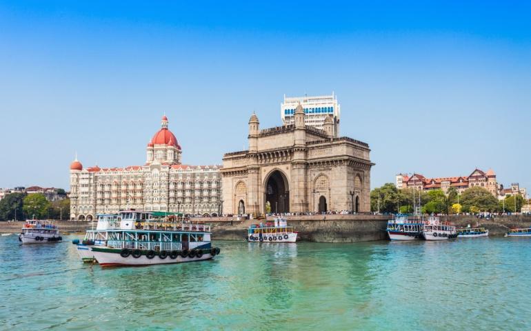 Mumbai’s iconic Gateway of India, beside the legendary Taj Mahal Palace 
