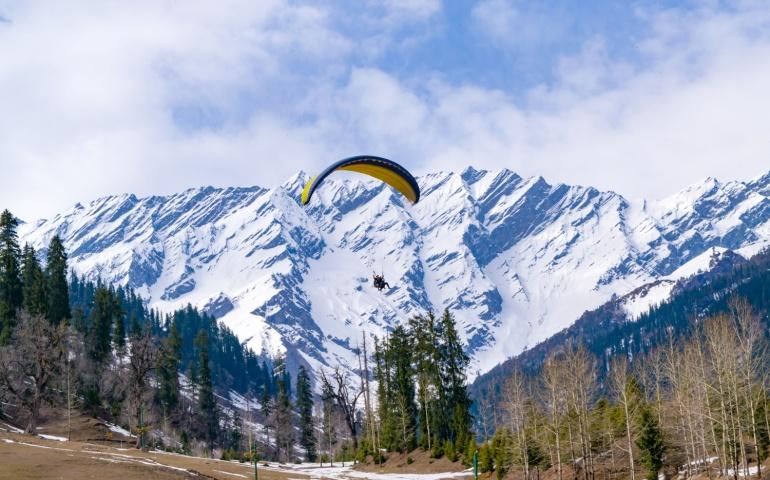 Paragliding at Solang Valley