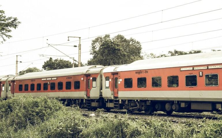 Rajdhani Express on the go
