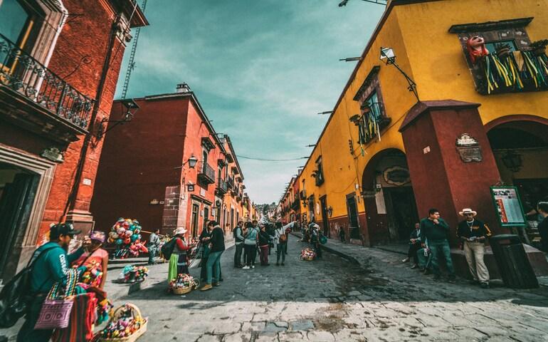 The bustling streets of Mexico