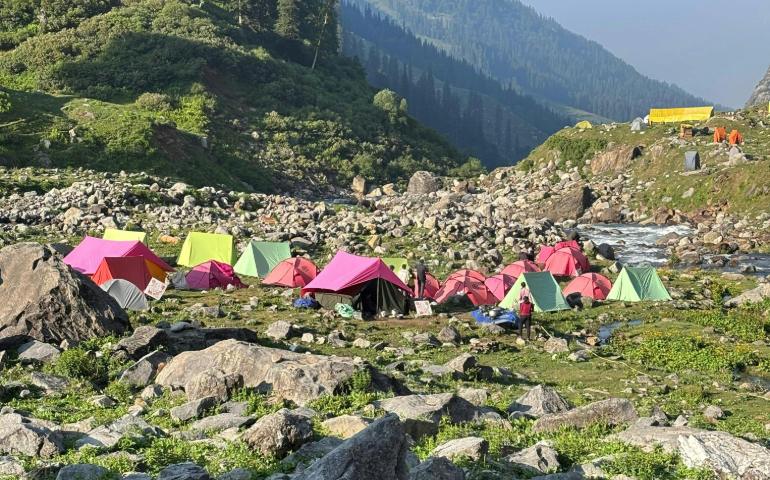 Colorful Camping Tents in Manali