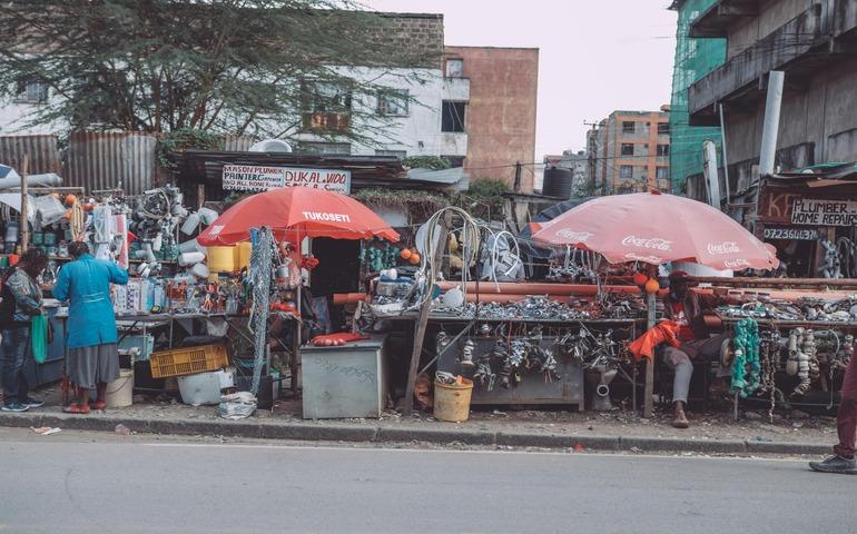 Surplus Market on Streetside in Nairobi