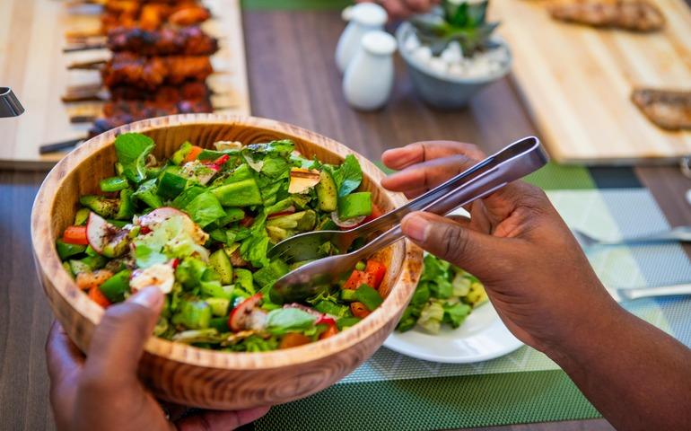 Fresh Salad Bowl with Grilled Skewers in Nairobi
