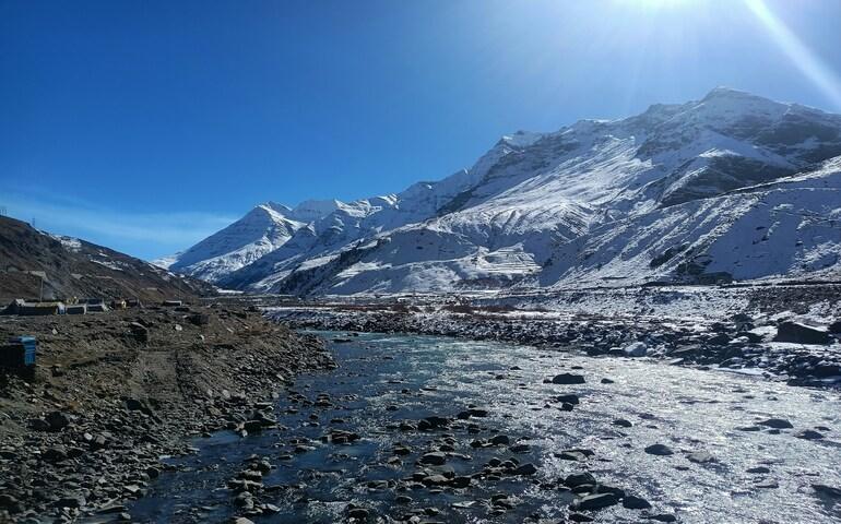 Snow-capped peaks in Manali