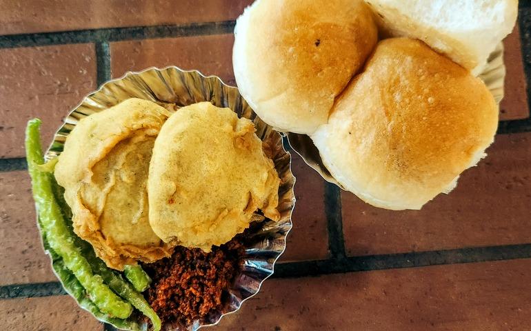Classic picture of Vada Pav