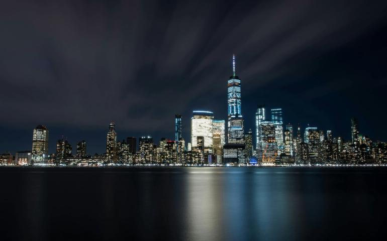 High-rise Buildings at Night in New York City