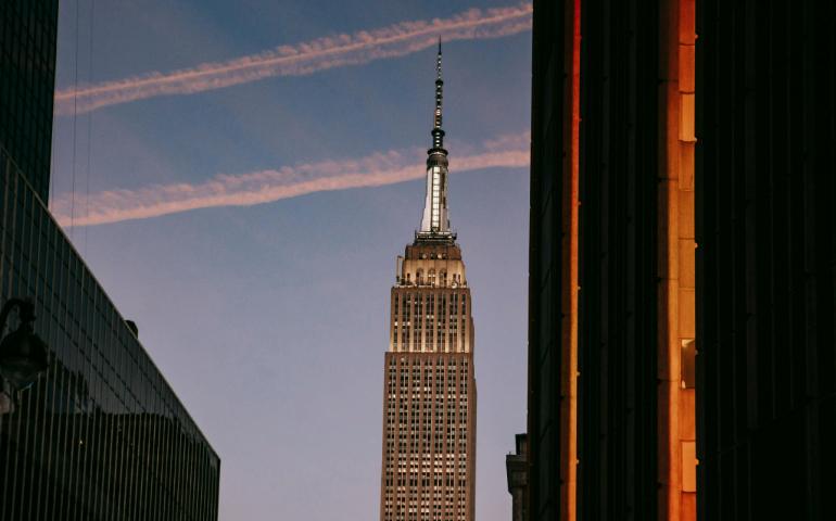 Empire State Building in New York in Evening