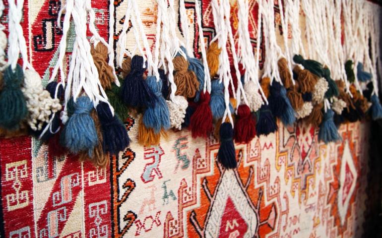 Traditional handmade Azerbaijani carpet

