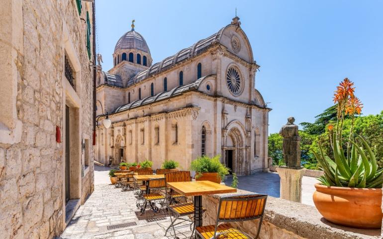 Sibenik old town with St James cathedral, Croatia
