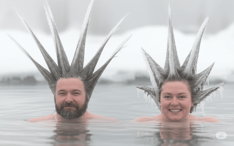 Hair freezing contest (AI-generated image for representation purposes only)