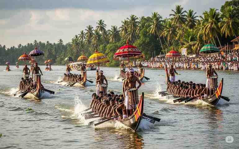 Aranmula boat race (AI-generated image for representation purposes only)
