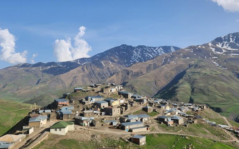Khinaliq village in Qabu Azerbaijan