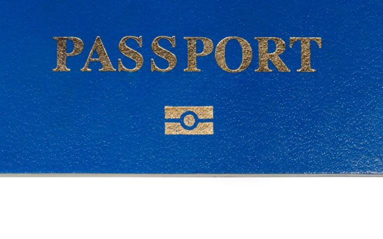 RFID chip that stores encrypted biometric and personal data