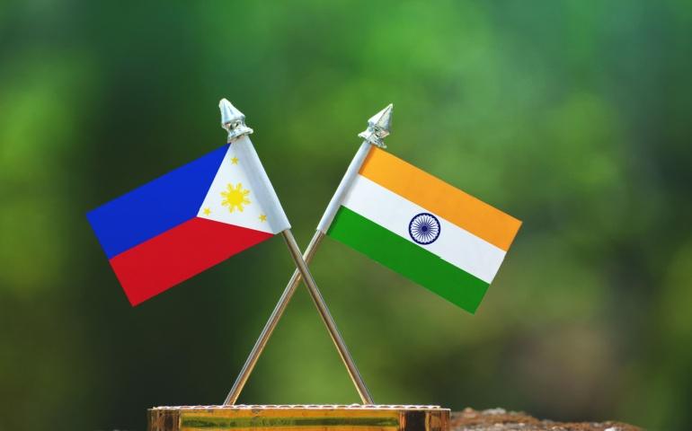 Flags of India and Philippines 