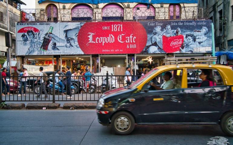 Entrance to Leopold Cafe