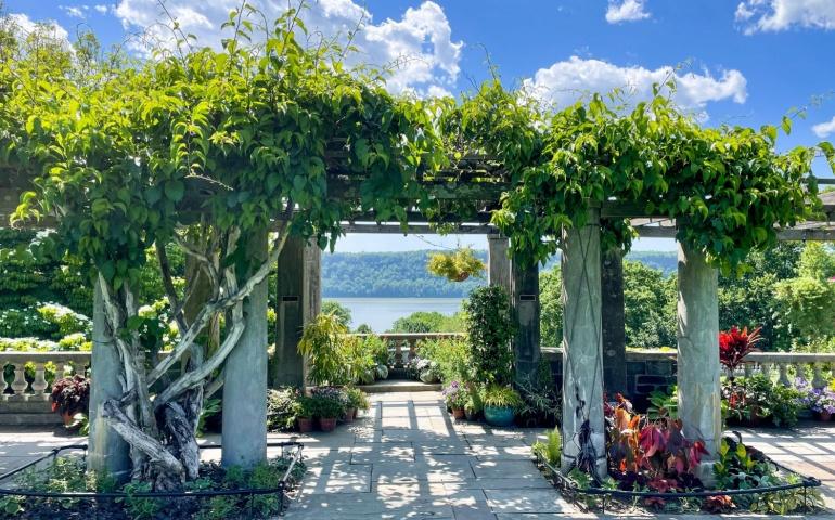 A View of the Pergola Overlook at Wave Hill