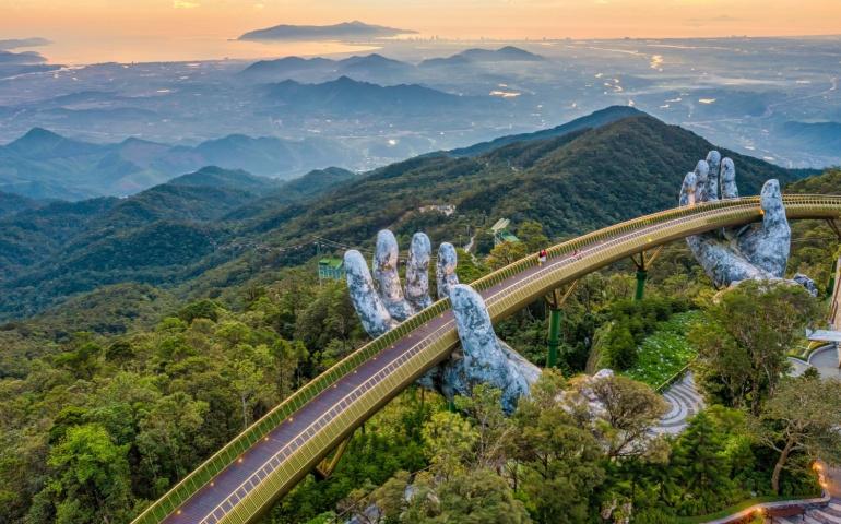 Aerial view of the Golden Bridge
