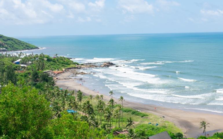 View of Vagator Beach from Chapora Fort