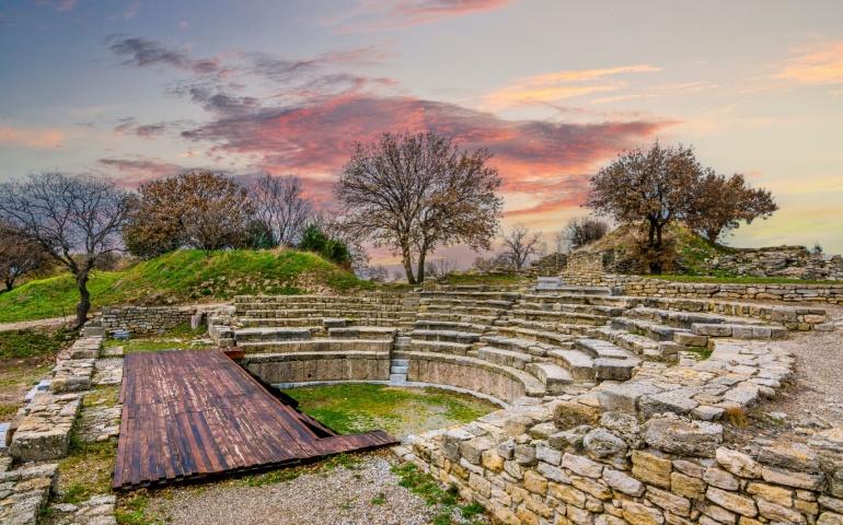 Troy Ancient City view in Turkey