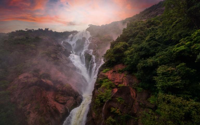 Scenic Landscape of Dudhsagar Falls