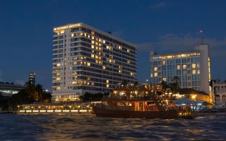 Mandarin Oriental at nighttime