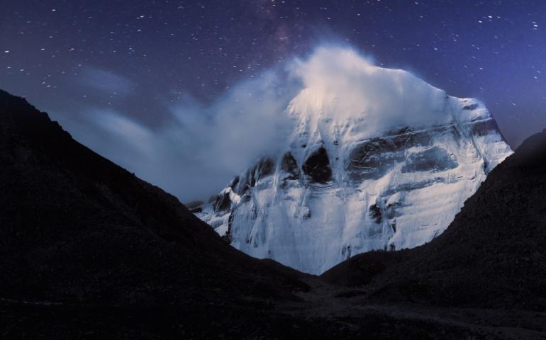 Kailash Mountain at night