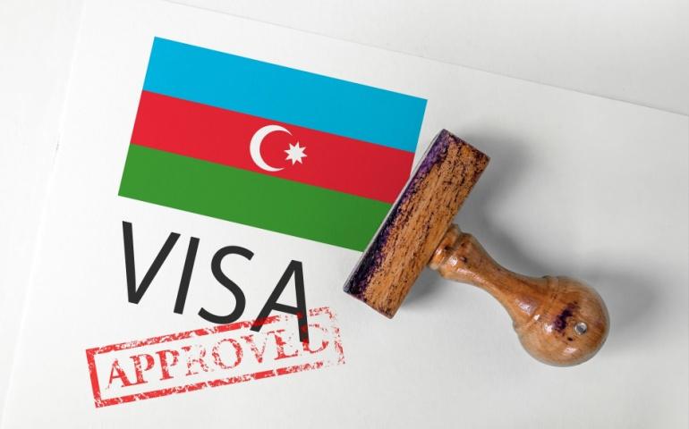 Azerbaijan visa and Flag
