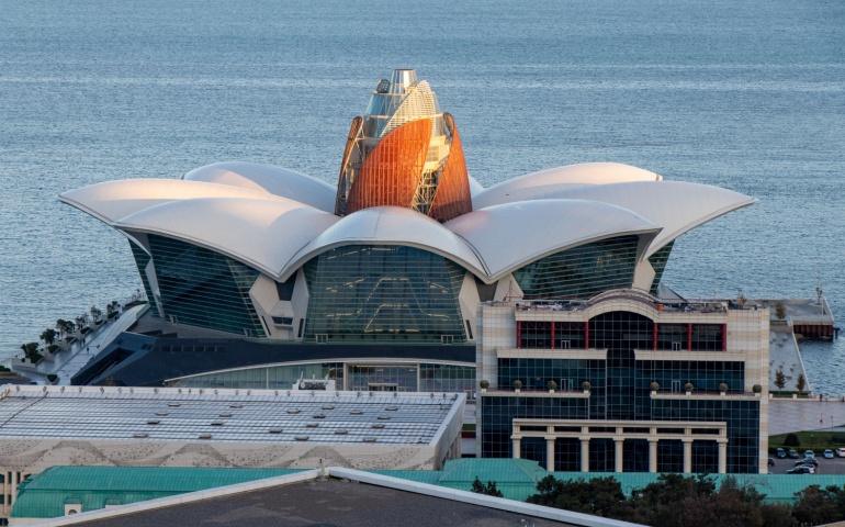 Caspian Pearl Mall. Shopping center on the Caspian Sea coast