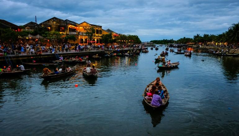 Floating market in Da Nang, Vietnam
