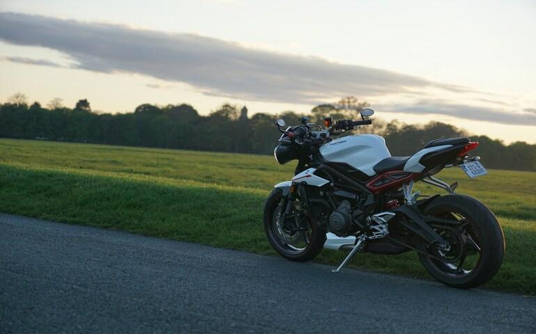 Bike parked at the side of the road