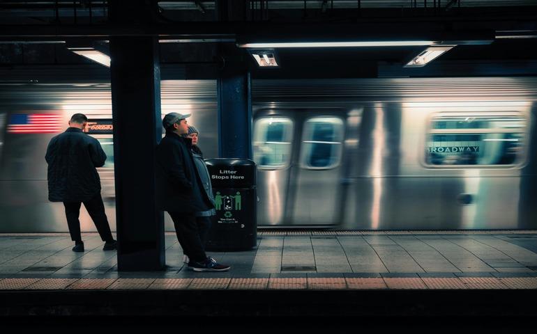 People in Metro Station, New York