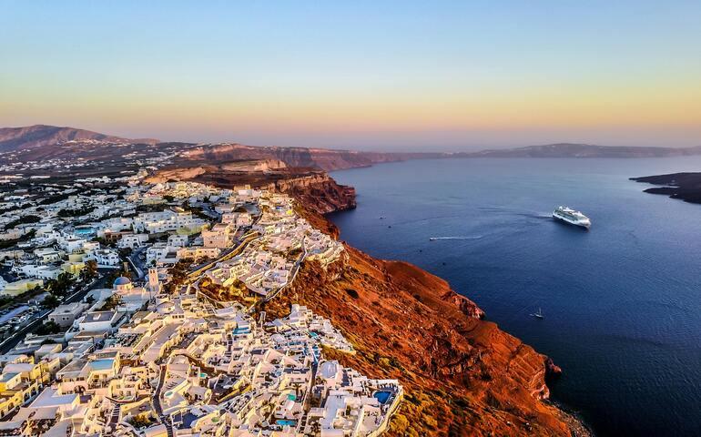 Aerial Photo of Santorini