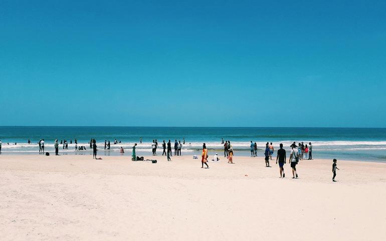 People at Colva Beach