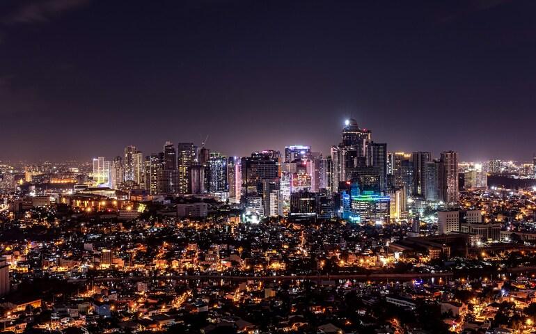 City of Manila at nighttime