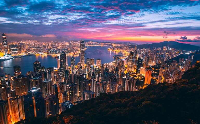 The cityscape of Hong Kong