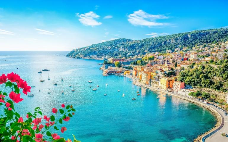 French Riviera beach, France