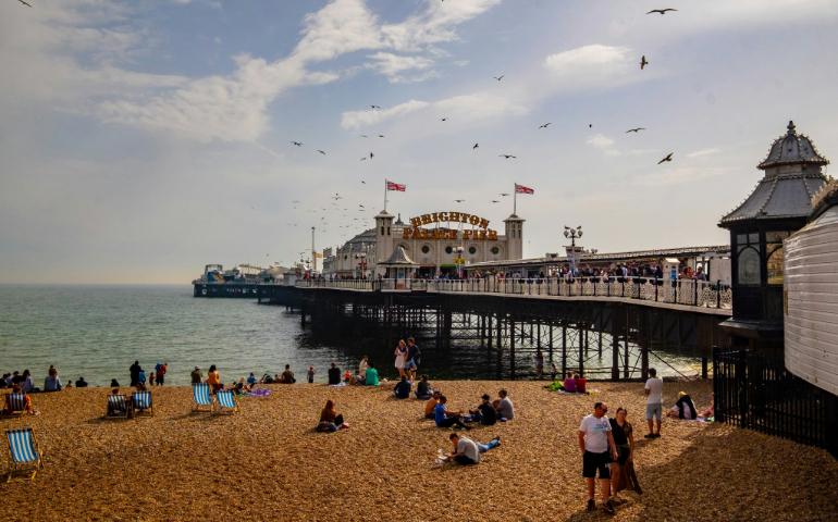 People Near Seashore in Brighton