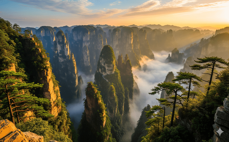 Tianzi Mountains in China (AI-generated image for representation purposes only)