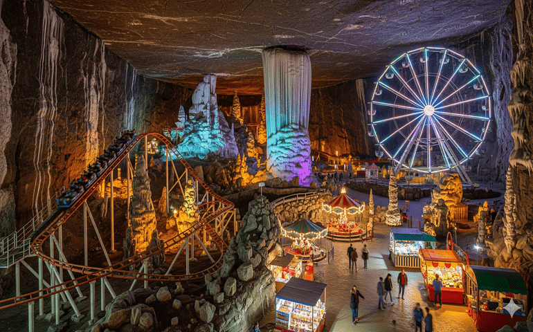Underground theme park in Romania (AI-generated image for representation purposes only)